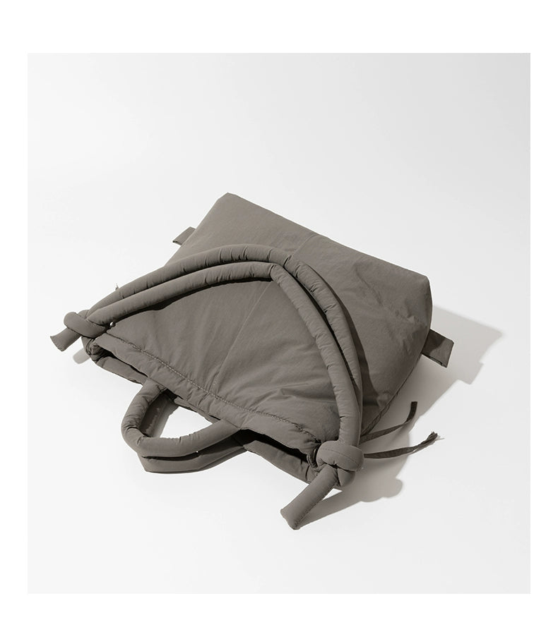 Nylon Drawstring Lightweight Soft Quilted Satchel Shoulder Bag