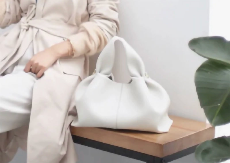 Women's Solid Color Shoulder Lunch Box Bag