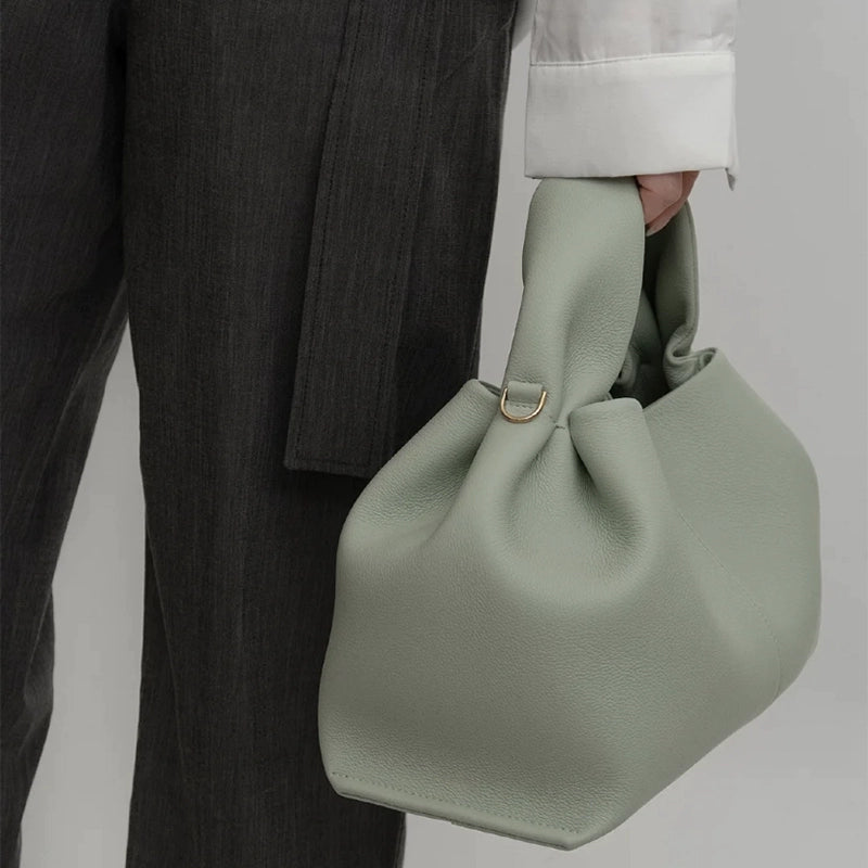 Women's Solid Color Shoulder Lunch Box Bag