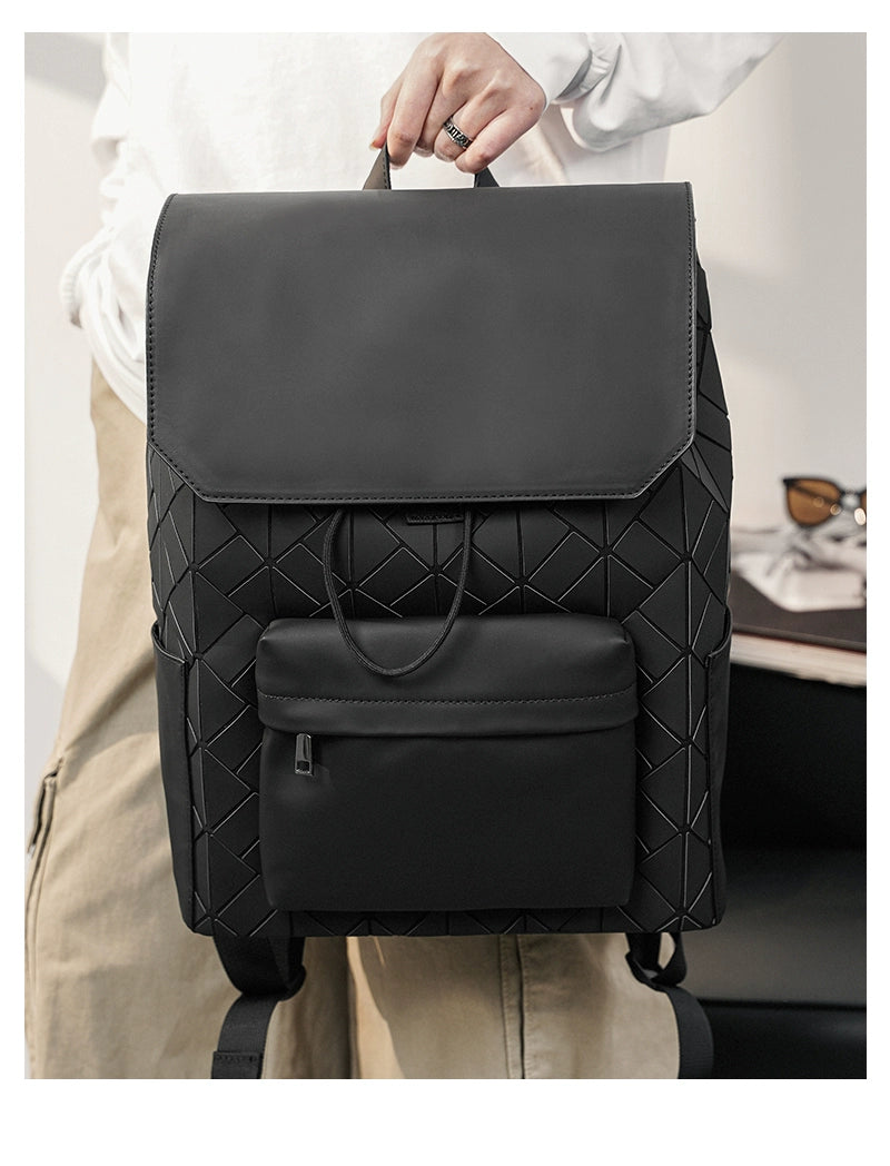 Geometry Quilted Double-Shoulder Backpack