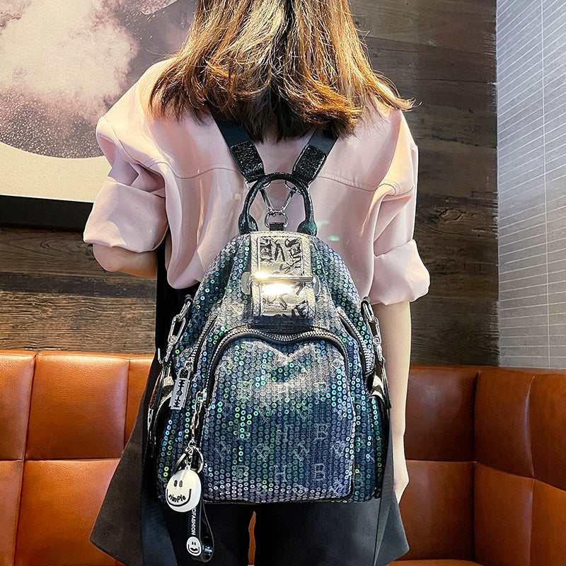 Women's Sequined Laser Style Backpack