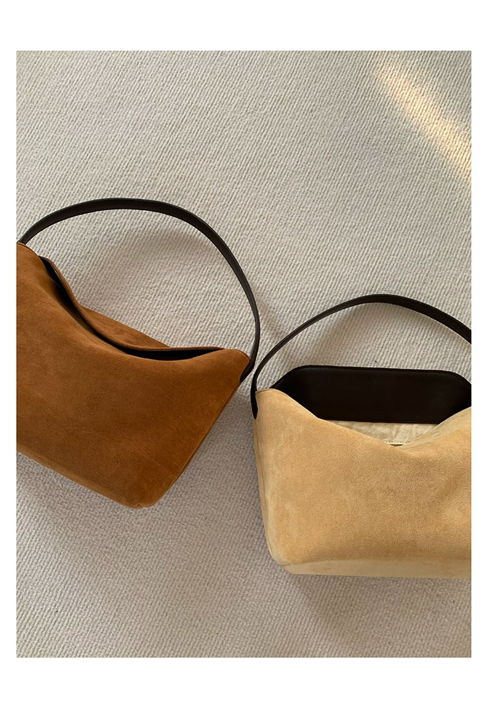 Vintage Suede Shoulder Underarm Handbag