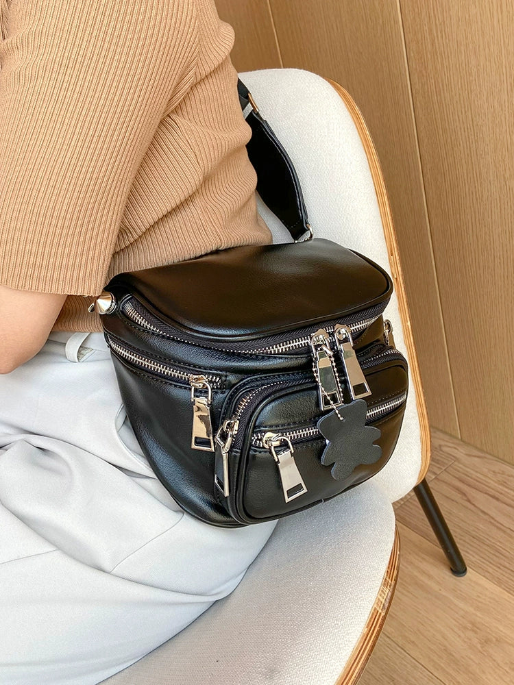 Casual Soft PU Leather Crossbody Bag