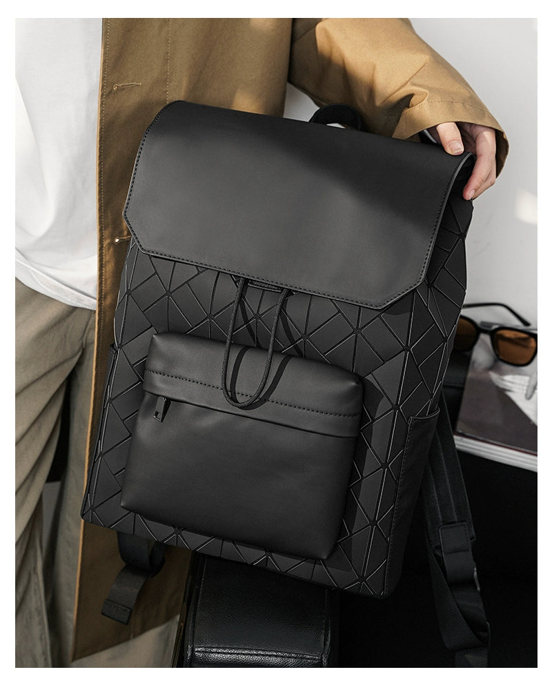 Geometry Quilted Double-Shoulder Backpack