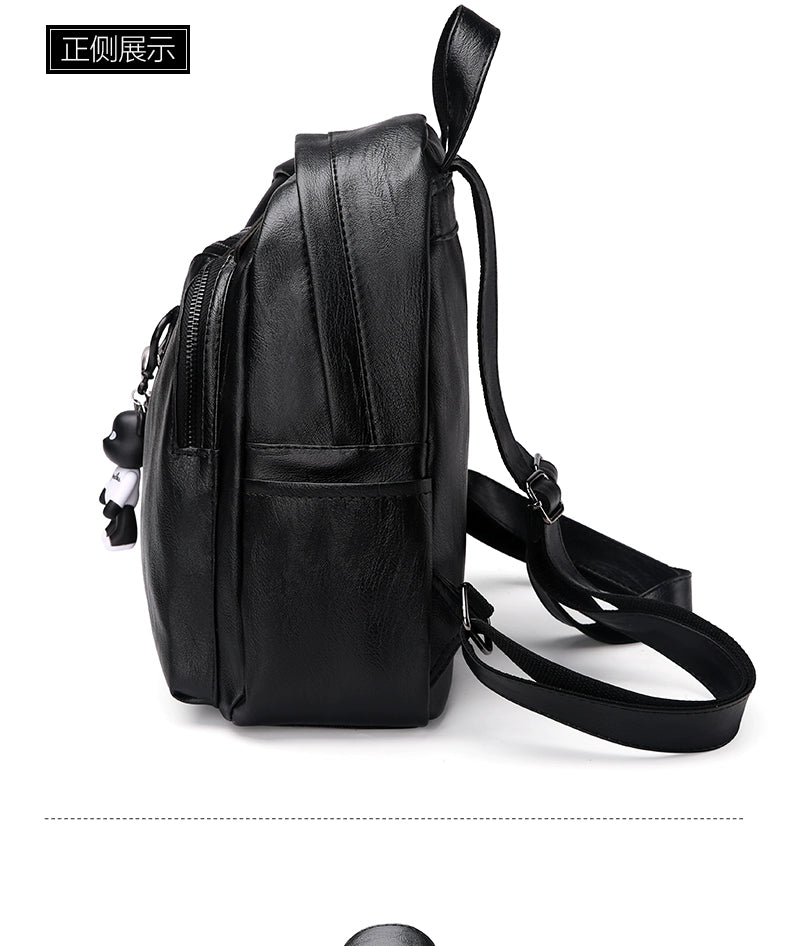 Minimal PU Leather Backpack