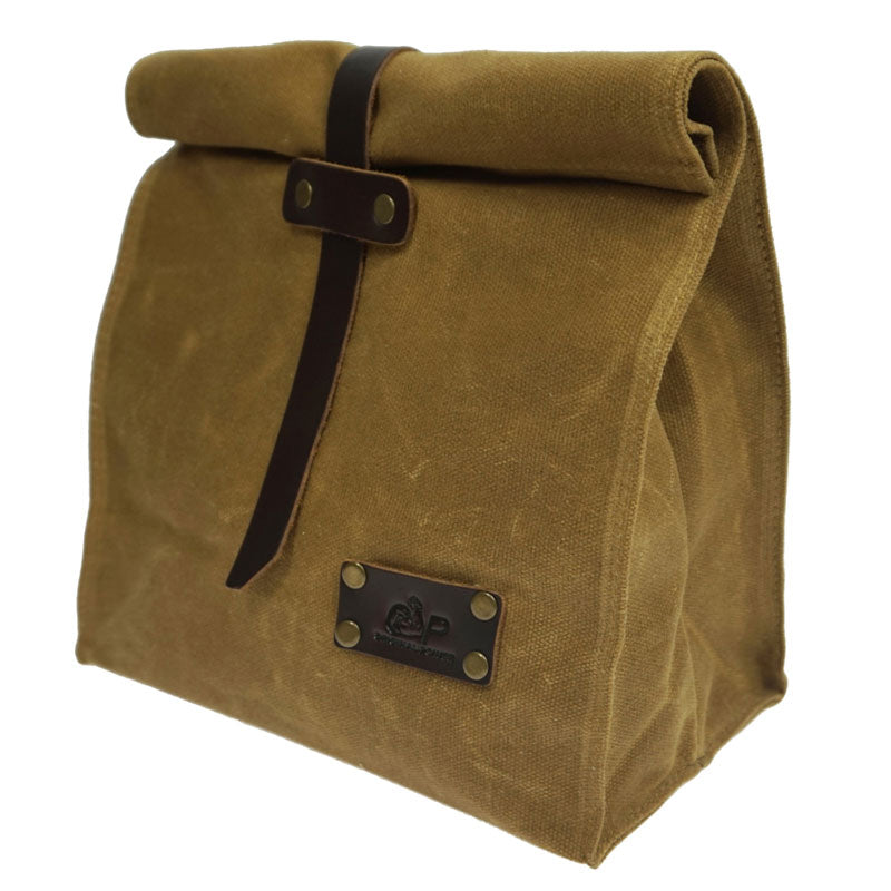 Waxed Canvas Leather Waterproof Lunch Handbag