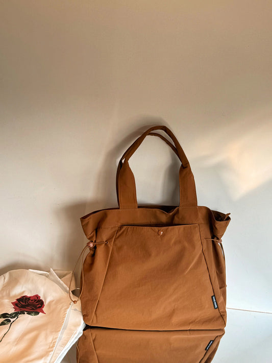Large Canvas Double-Layer Shoulder Tote Bag